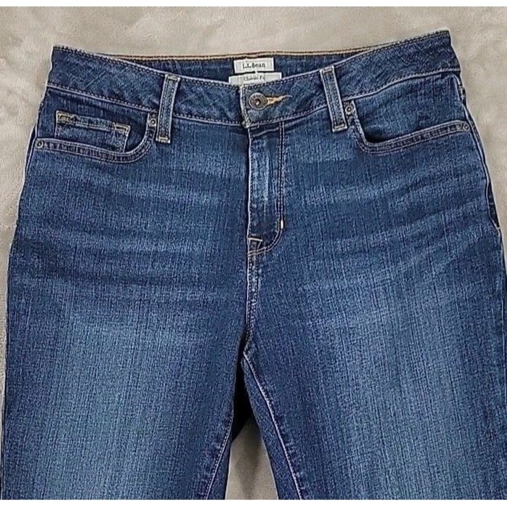 L L Bean Womens Jeans Size 10 Petite Straight Leg 28x27 - Picture 3 of 11